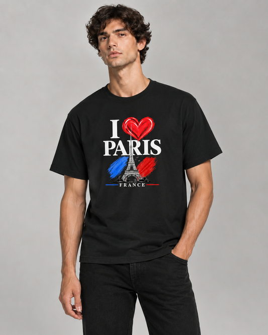 🖤 T-shirt noir — I ❤️ PARIS | +15 autres couleur